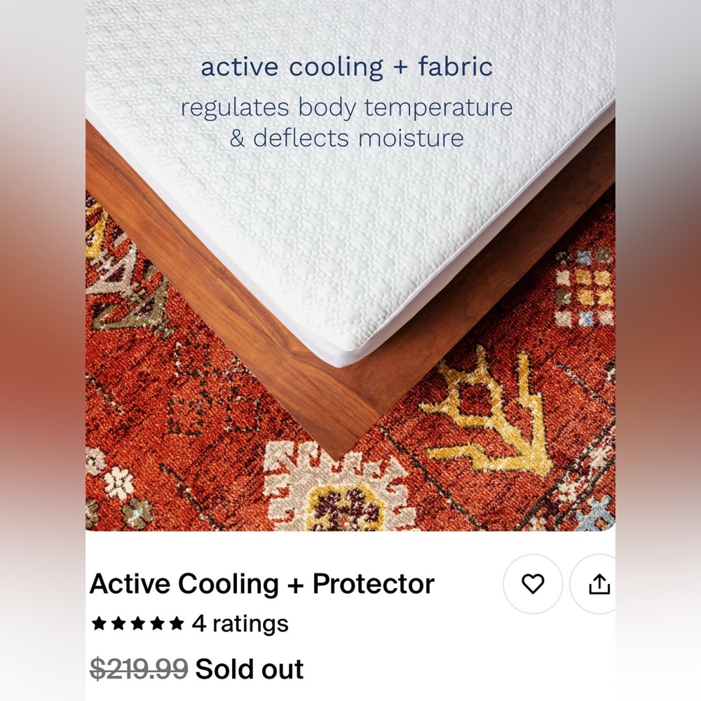 NEW Active Cooling Bed Protector for Queen size bed shipped w/o tube $Firm$ - Picture 3 of 4